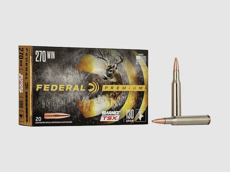 Federal Premium Barnes TSX .270 Win. 130GR HP 20 Patronen