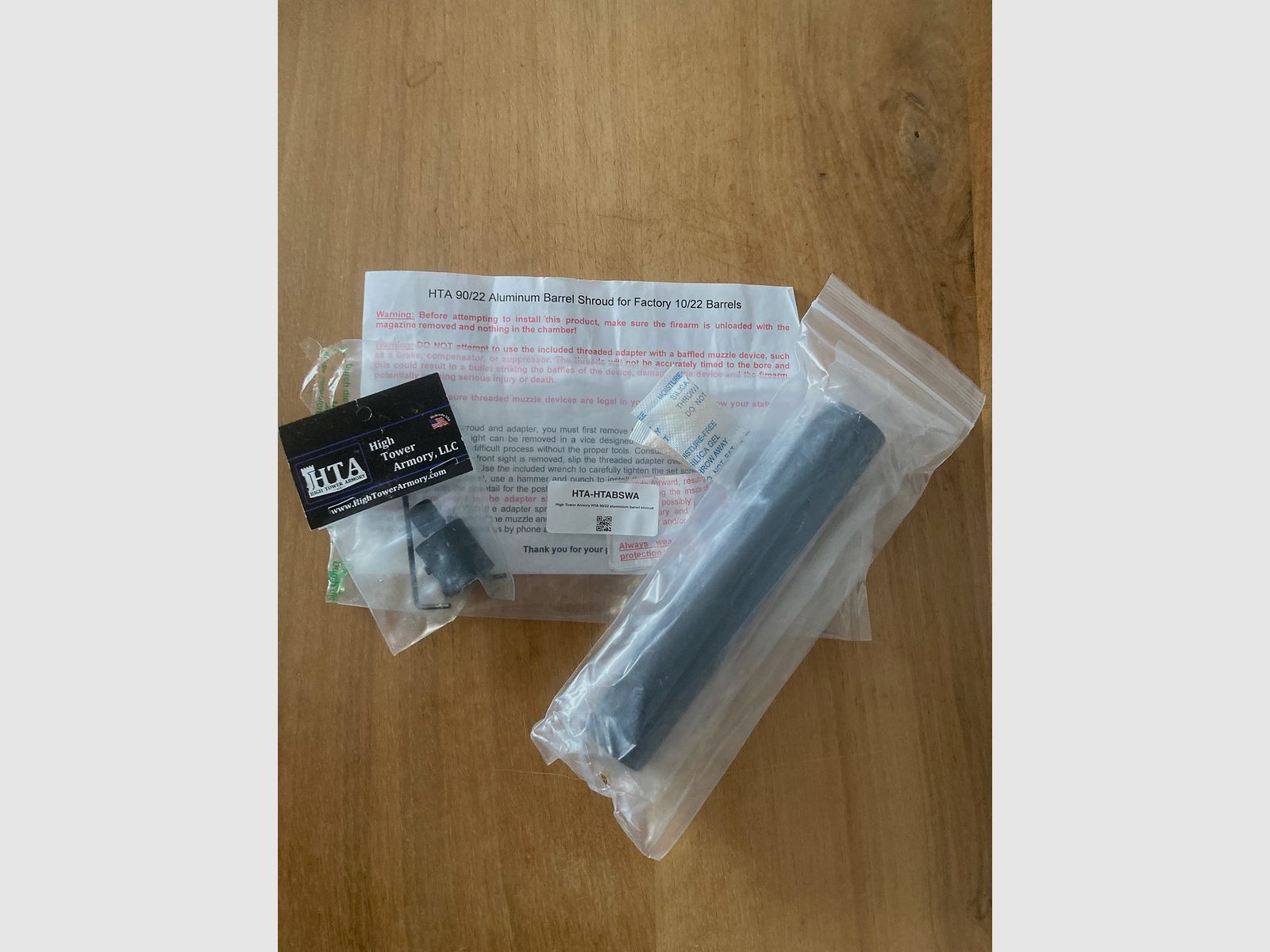 High Tower Armory 10/22 Aluminum Barrel Shroud and Thread Adapter / Schalldämpferdummy für HTA Konversionskit Ruger 10/22 auf FN P90 (90/22)