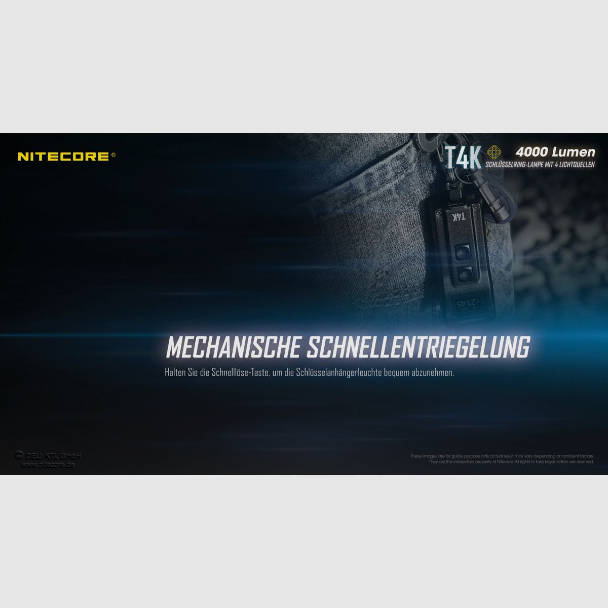 Nitecore T4K LED Taschenlampe 4000 Lumen