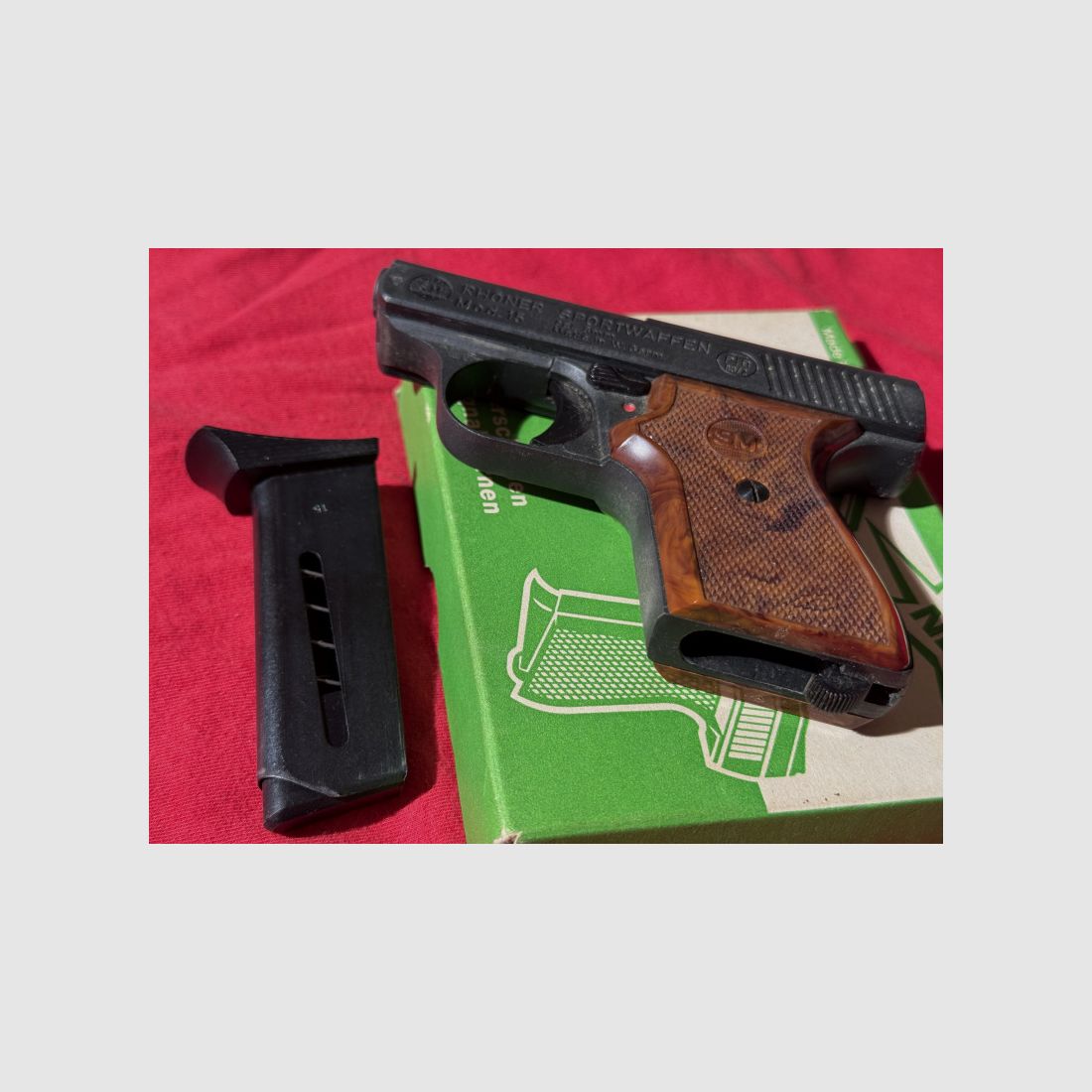 RHÖNER SM Mod.15 8mm (8mm PTB 83/2 ) con fondina in vera pelle