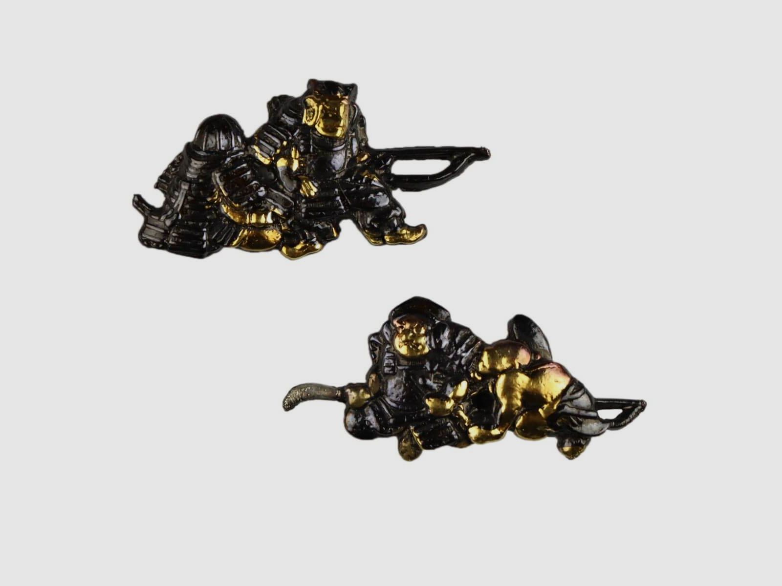 Menuki z Japonii Musha Wojownik Samurai