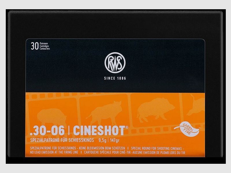 RWS .30-06 Spr. Cineshot 9,5g 147grs. Langwaffenmunition 30 Stück