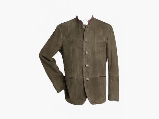 Veste en cuir Maximilian Ladis en olive