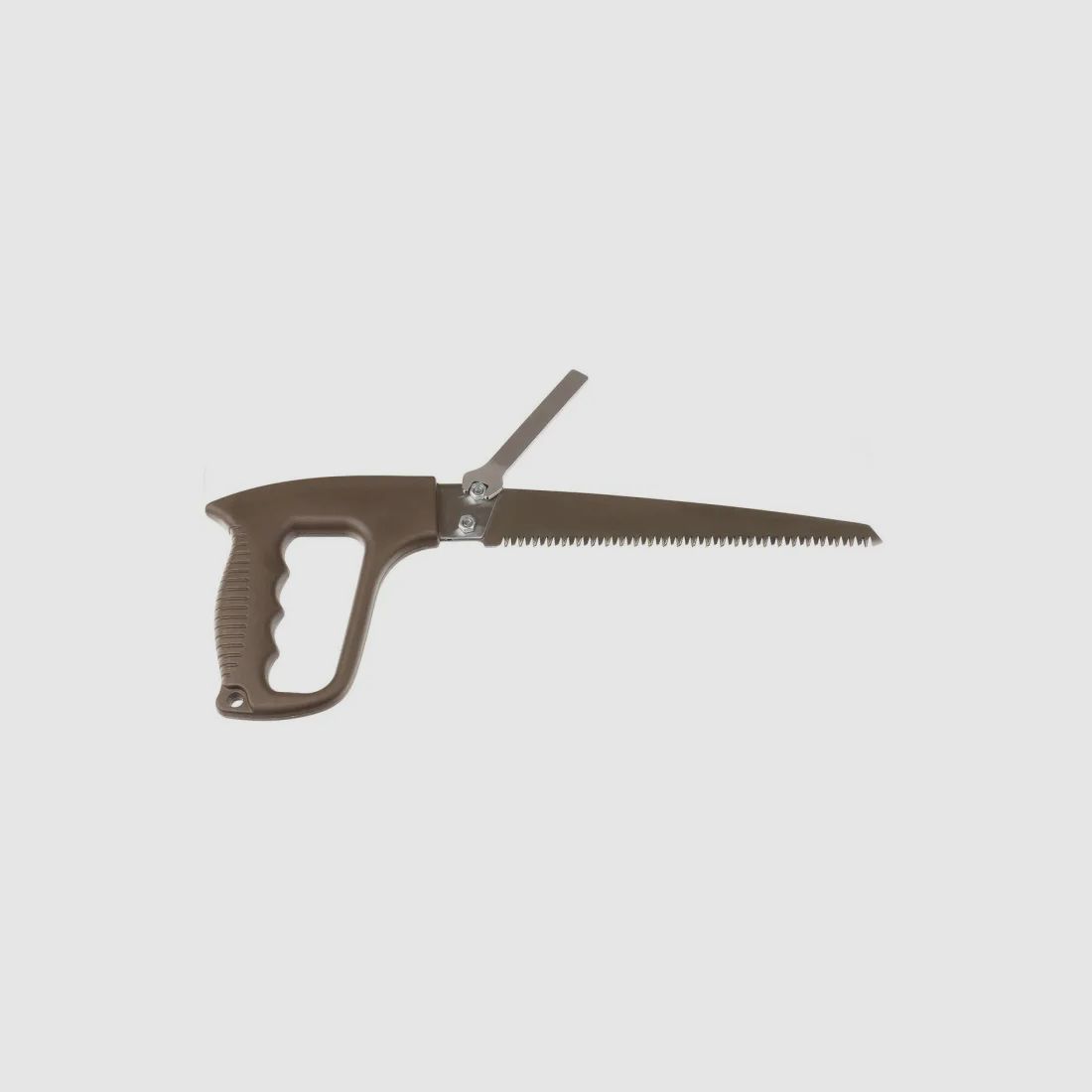 Handsäge mit 2 Sägeblättern + Scheide m. Gürtelclip + Schraubenschlüssel