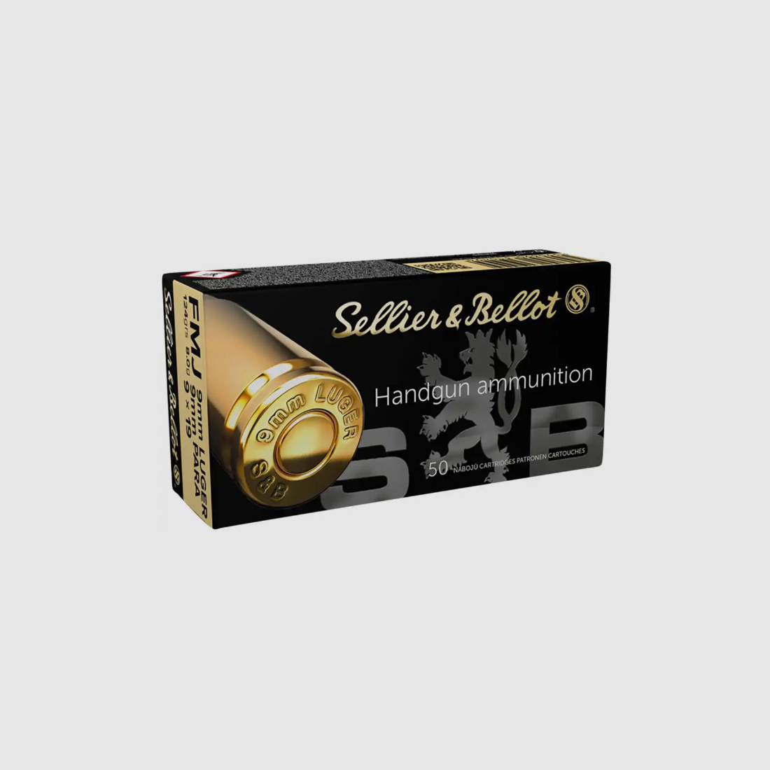 S&B 9 mm Luger FMJ 8g/124grs. 1000 pz.