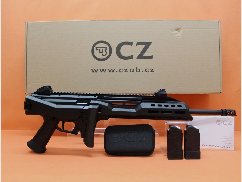 CZUB Ha.Büchse 9mmLuger CZ UB CZ SCORPION EVO3 S1 CARBINE COMP 16" Lauf/ M-LOK/ Klappschaft(9mmPara/9x19)