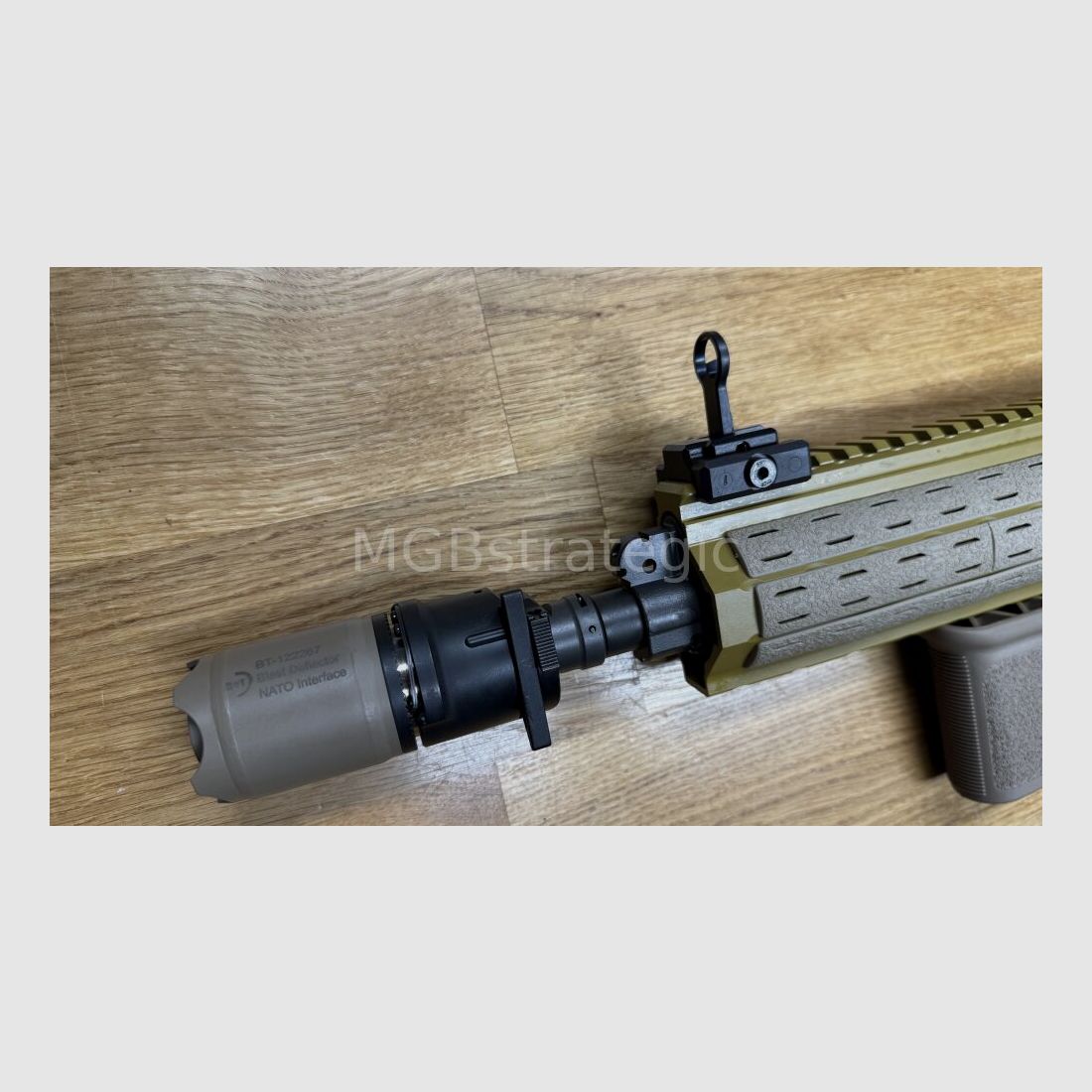 sportingly approved! H&K MR223 A3 11" barrel - SPORT - sand-colored semi-automatic rifle .223Rem - Heckler & Koch - lots of accessories approved in BKA assessment! civilian version H&K 416 G95