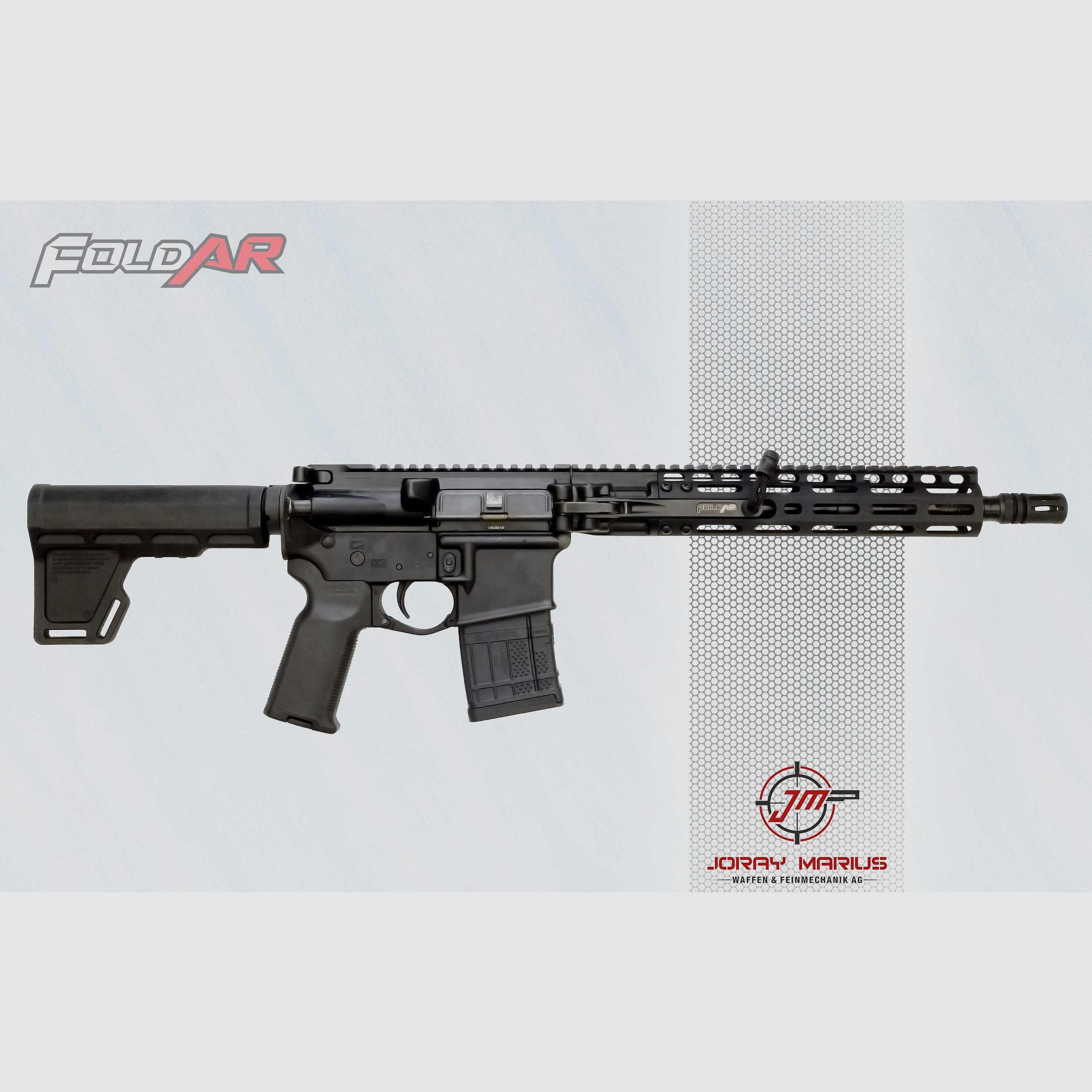 Foldar AR15 Mobetta Single Fold Semi-Automatisch .223 Rem 12.5", afbeelding 1 van 3
