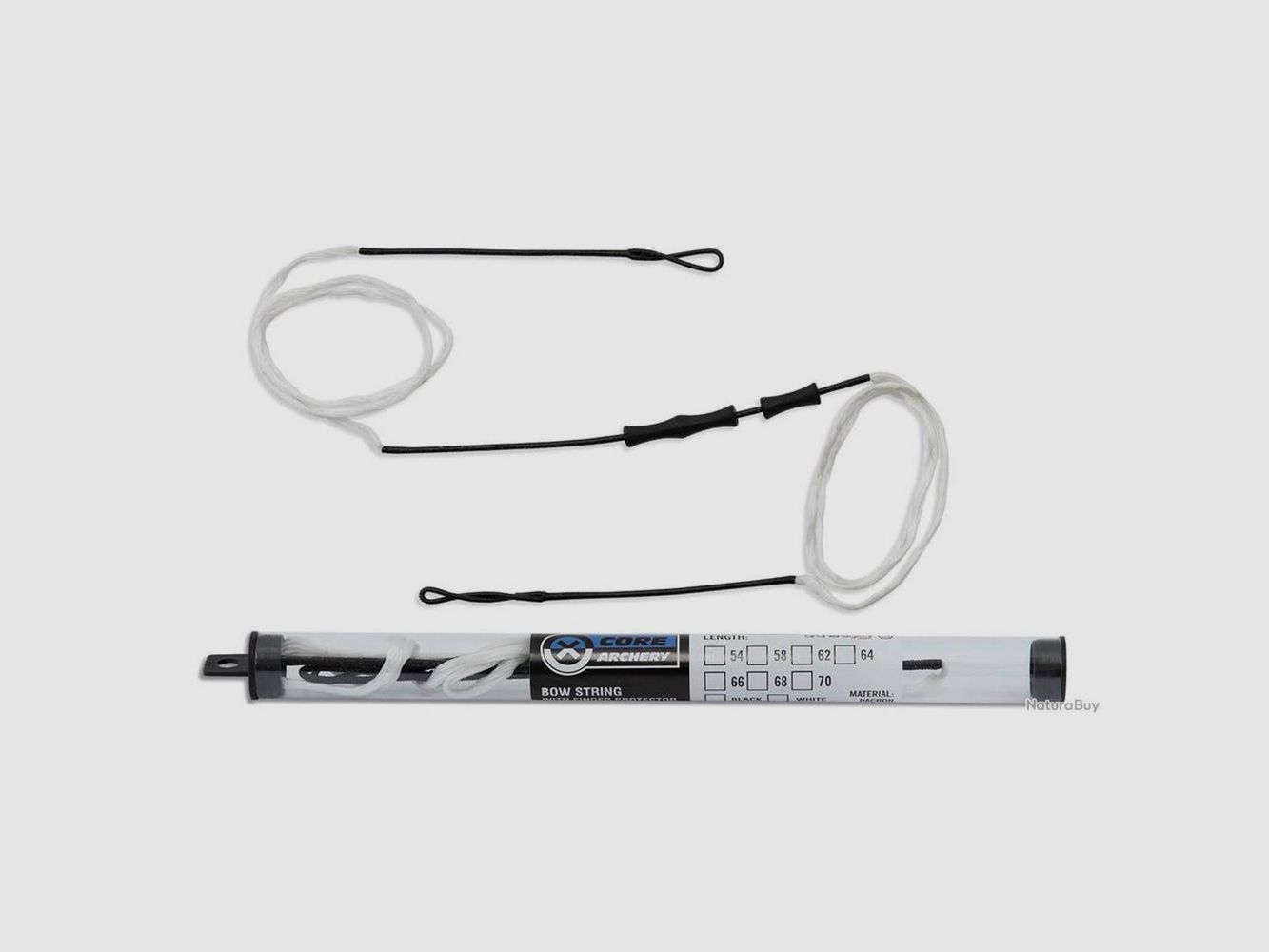 Recurve-Schnur Dacron mit Fingerschutz - 68 Zoll - 12 Stränge - Widerstandsfähigkeit und Komfort für präzises Schießen, Bild 1 von 5
