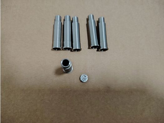 18x LEP cartouche tampon en acier inoxydable pour cartouches de 6,8 mm à percussion, compatible avec le ME Bull Barrel et/ou le revolver ME Single Action Army SAA