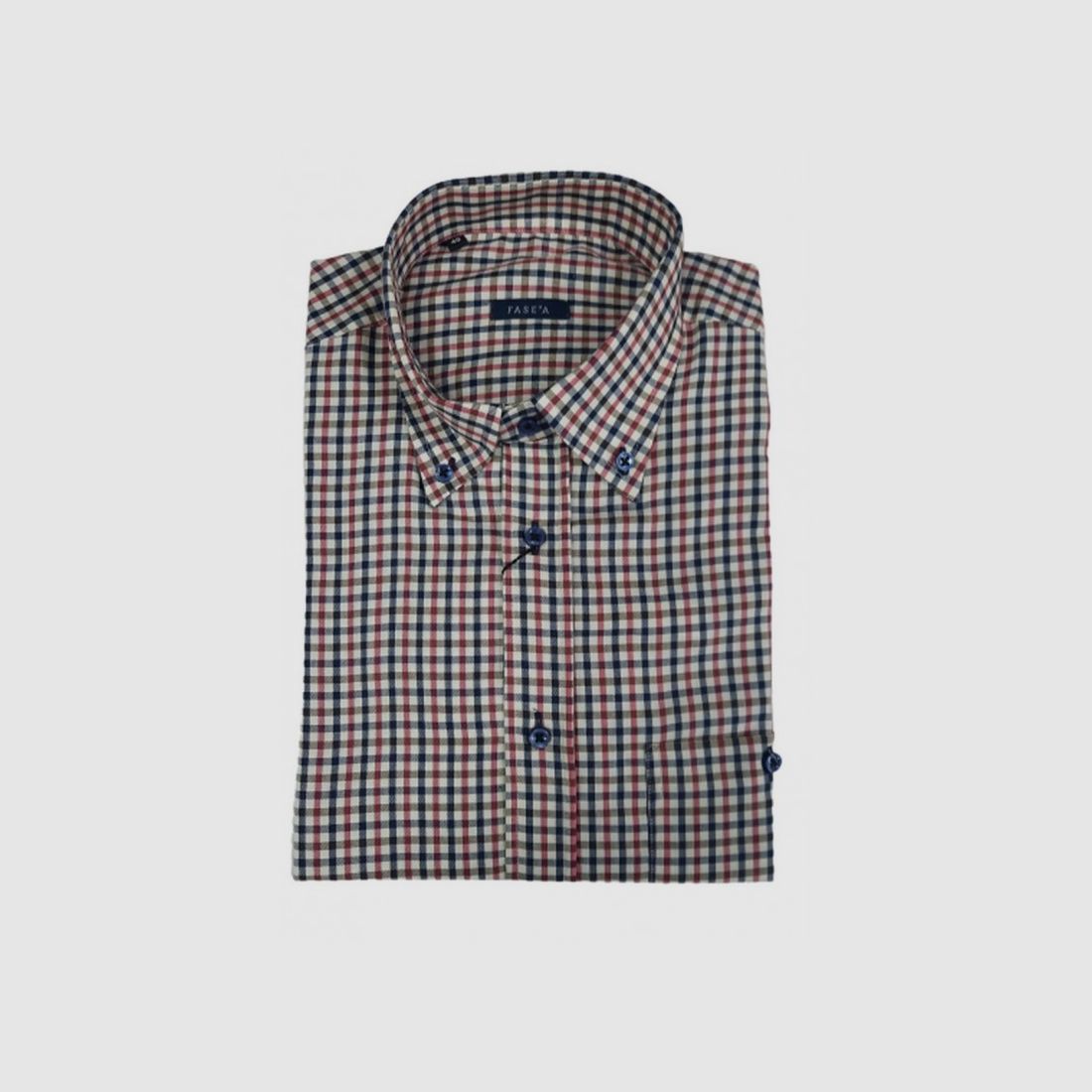 Herrenhemd Flanell Karos Rot