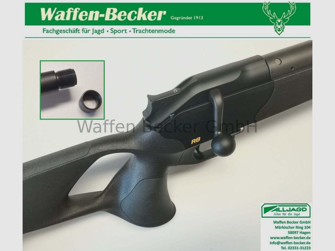 Blaser	 Geradezugrepetierer Blaser R8 Ultimate black Kal. .308Win. 52cm LL, M15x1 Gewinde