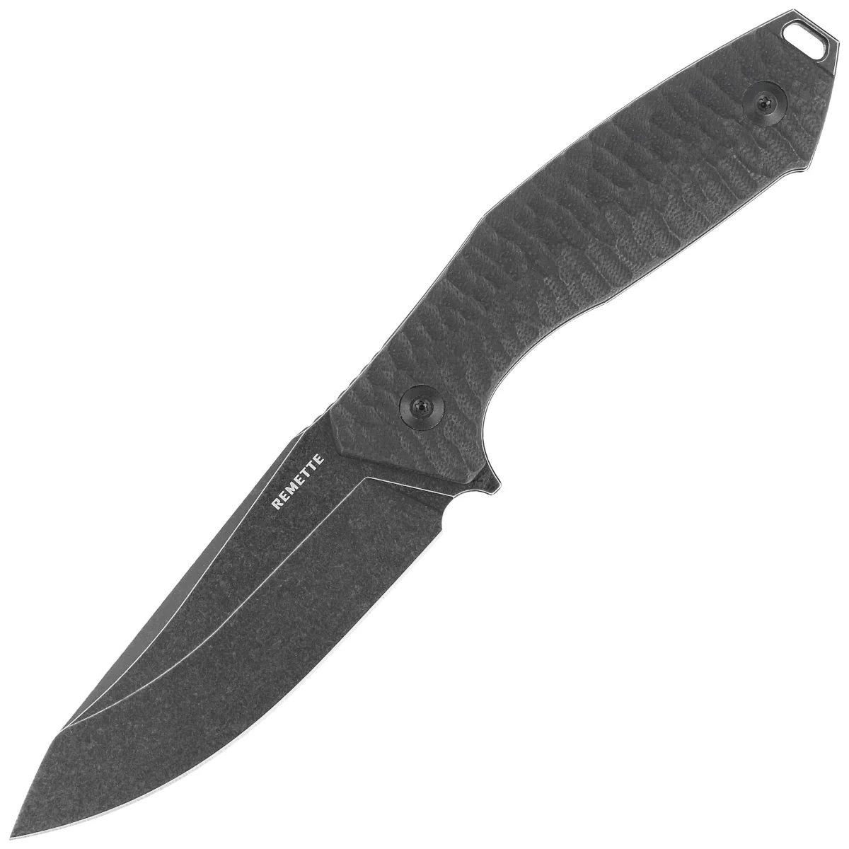 Remette RT-Allosaurus Knife Black G10, Black Stonewashed D2 (RTAS-A)