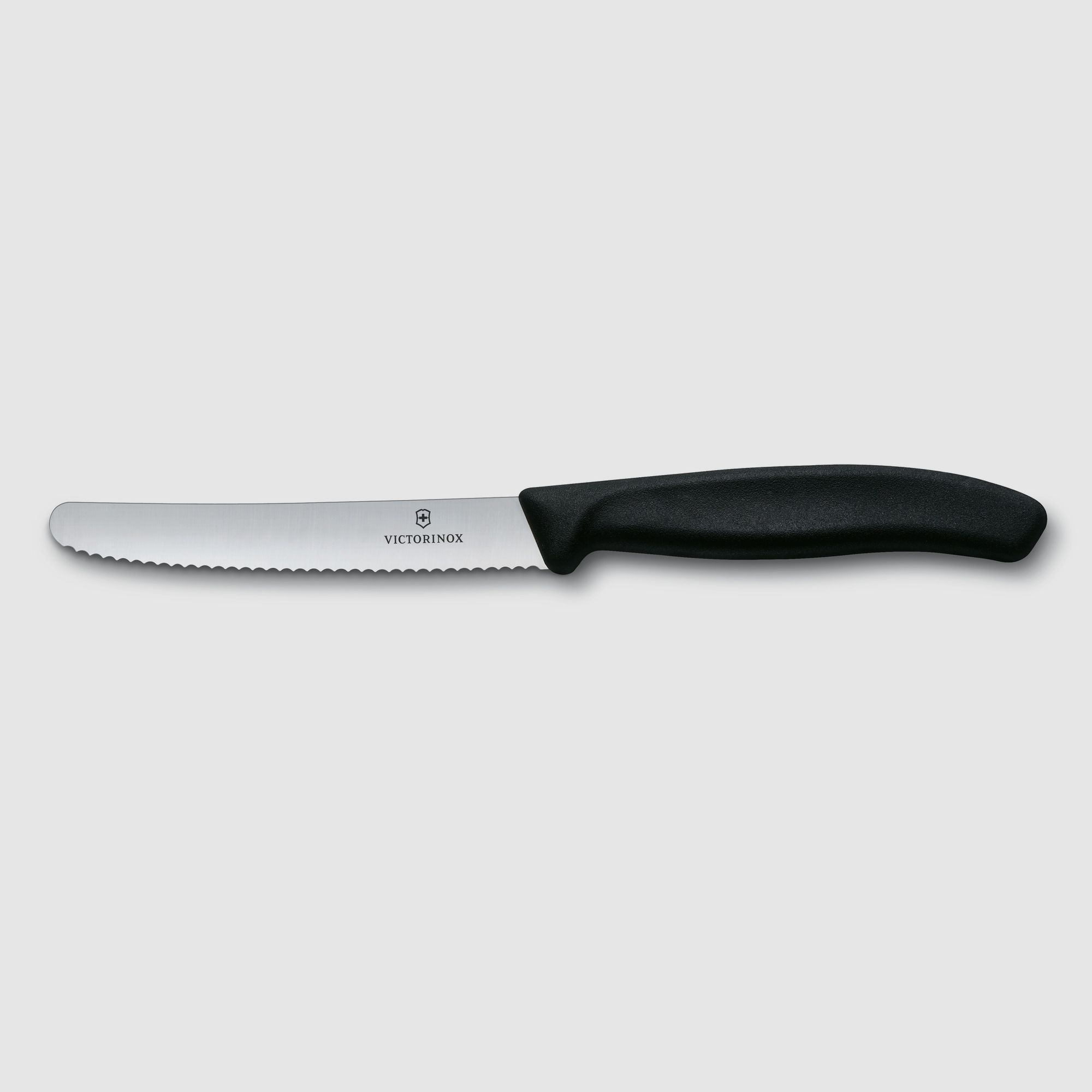 Tomatenmesser Swiss Classic Wellenschliff schwarz