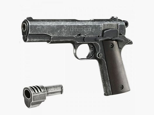 ME 1911 Modello Sport, calibro 9 mm P. A. Knall, look antico, impugnatura in legno