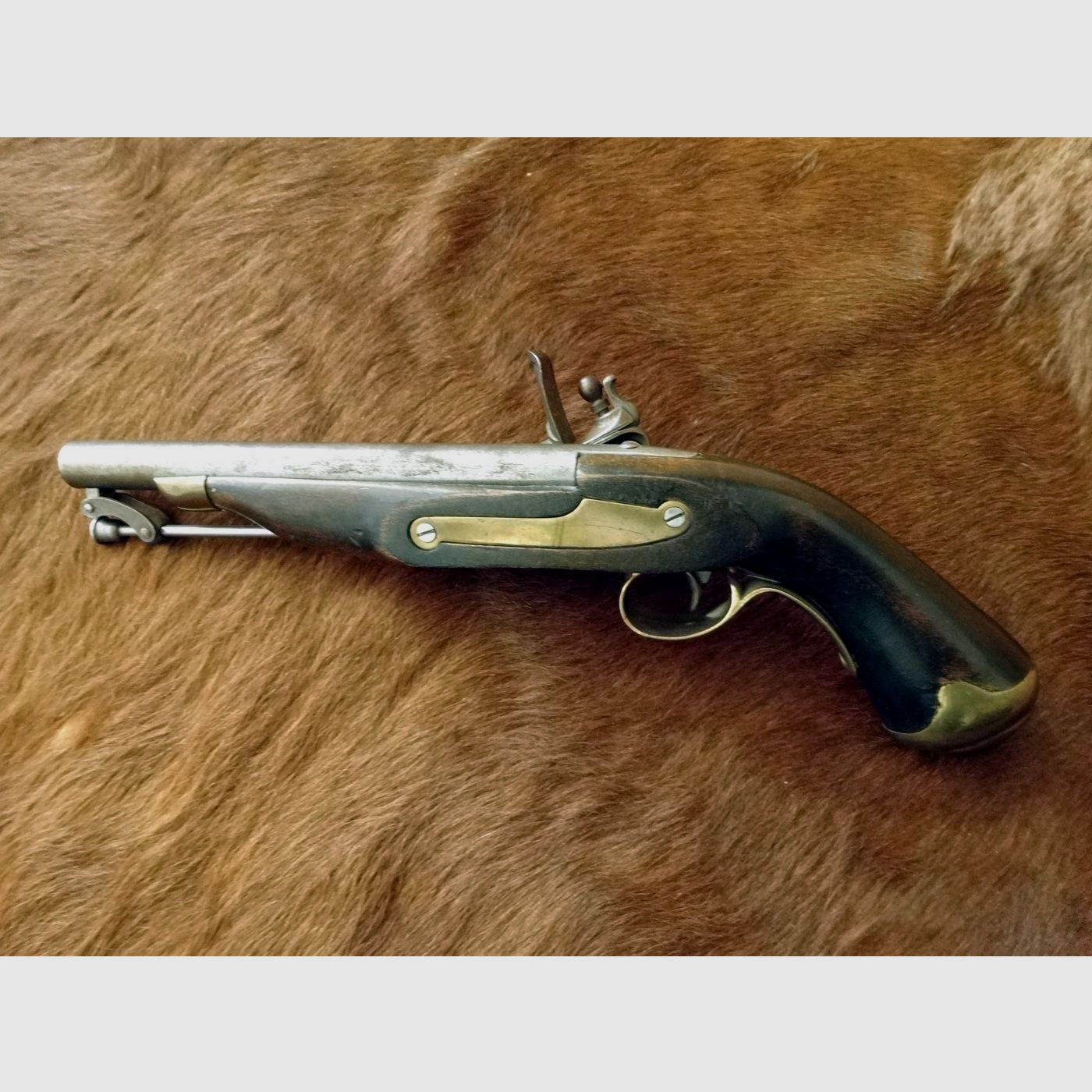Antique flintlock pistol caliber .50