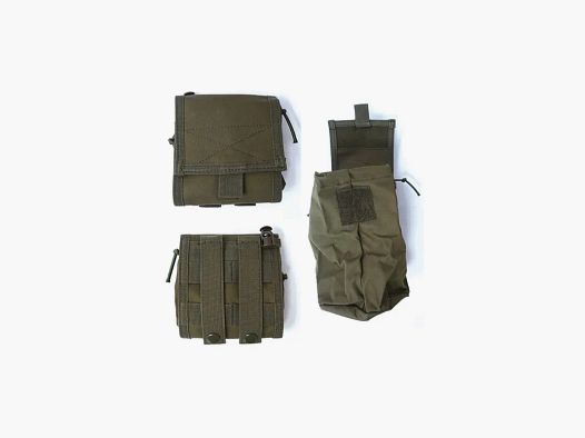 Poche de Rangement Chargeur Verte - Fixation MOLLE