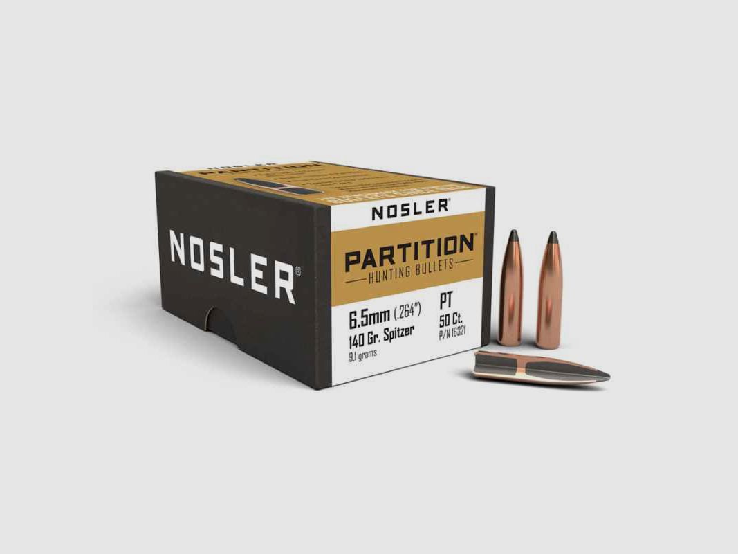 Balle NOSLER PARTITION 6,5mm Cal (.264) 140gr 50 pièces 16321