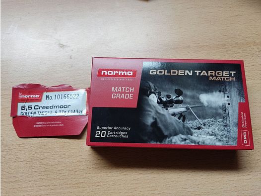 Norma Golden Target Match 6.5 Creedmoor (8 Pack)