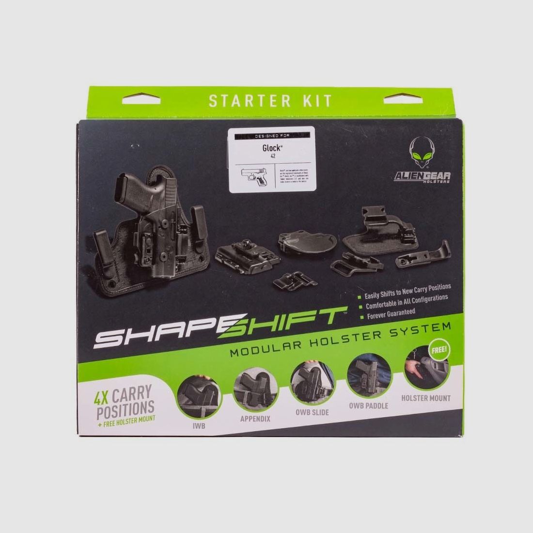 Aliengear Holsters ShapeShift Starter Kit Glock 42 Linkshänder