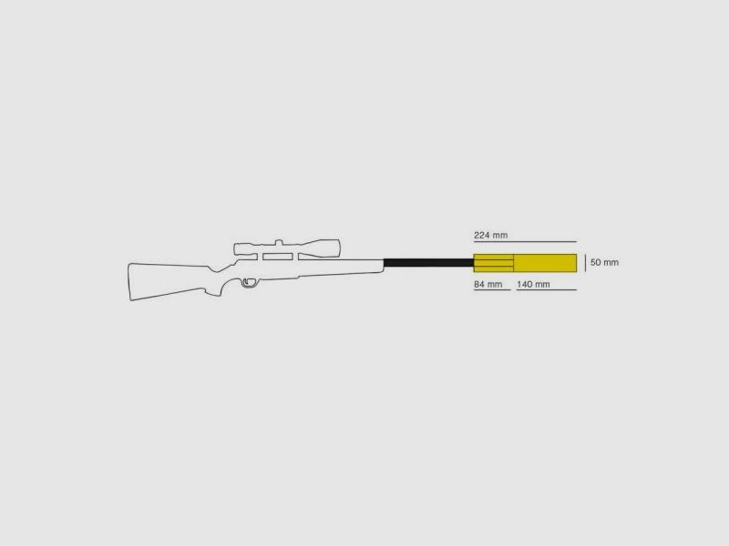 HAUSKEN Silencer for EWB Weapons Jakt JD224 XTRM MKII - Telescope .30/7.62 Thread 18x1 (34+ dB)