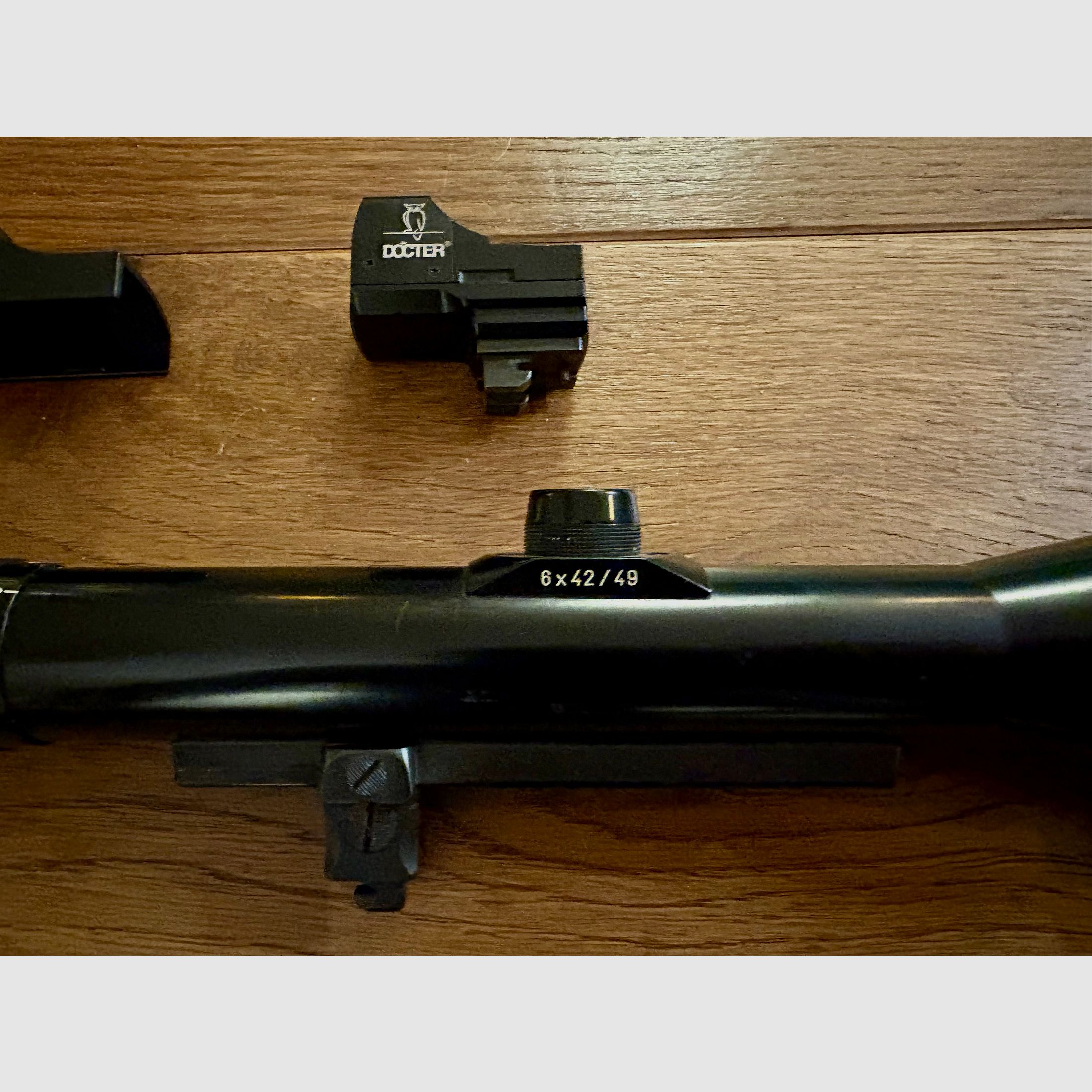 Mauser 98 caliber 7x64 with S&B 6x42 scope and Doctor red dot sight