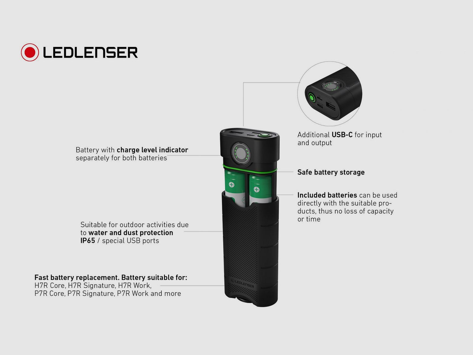 Ledlenser 502127 Flex10 Powerbank Akkuladegerät