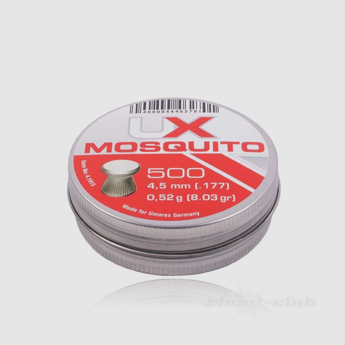 UX Mosquito Flachkopf Diabolos 4,5mm / 0,52 g / 500 Stk, Bild 2 von 2