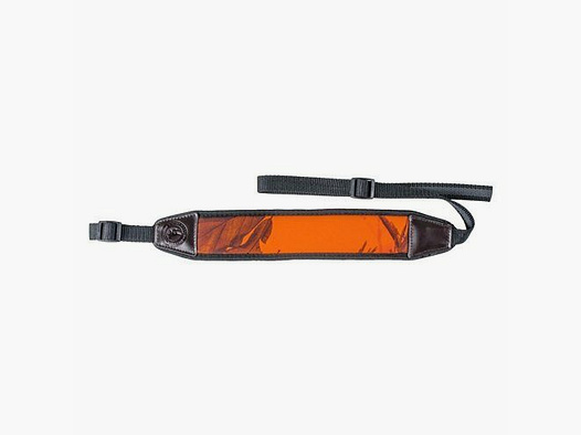 Gewehrriemen Neopren schwarz/orange