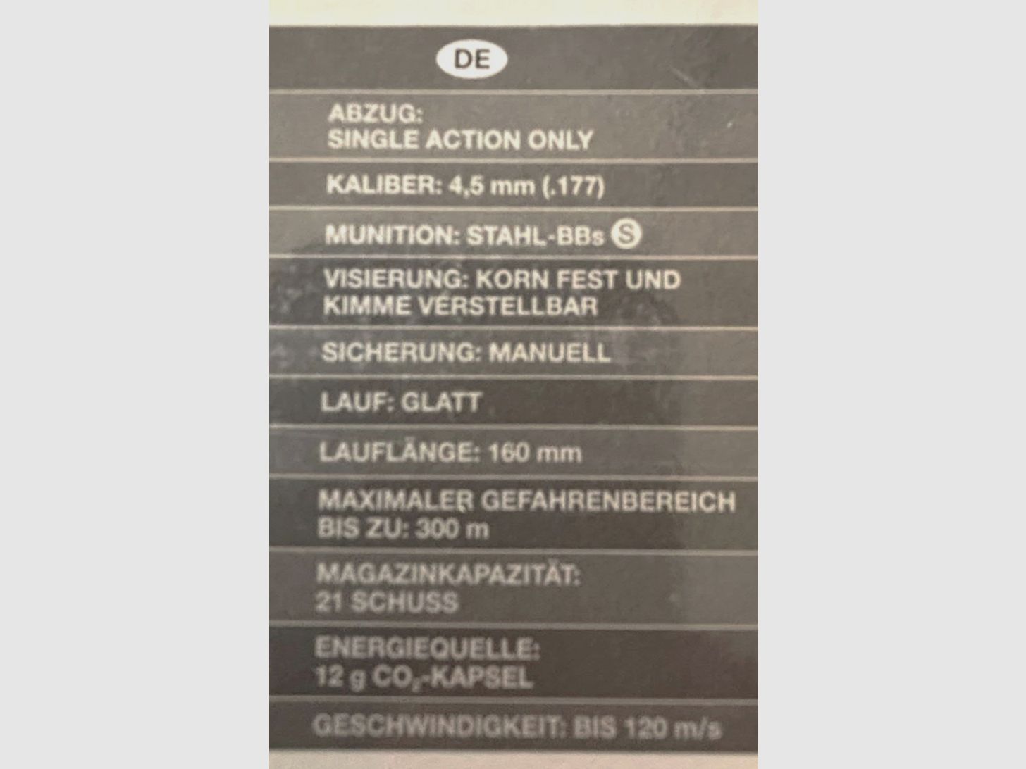 Umarex Race Gun 6 mm BB Co2 come nuovo