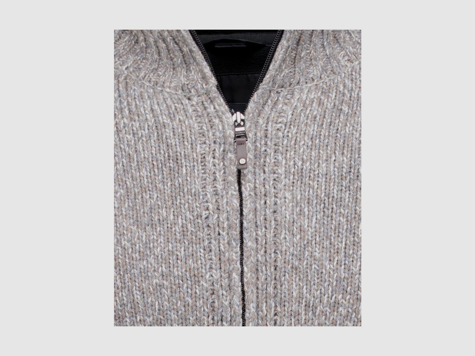 RAGMAN Cardigan mit Fleece-Innenfutter Mokka