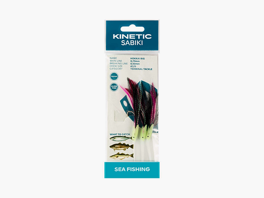 Kinetic Sabiki Hokkai Rig #2/0 Green Fish