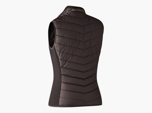 Deerhunter Lady Caroline gewatteerde vest met brei Dark Prune