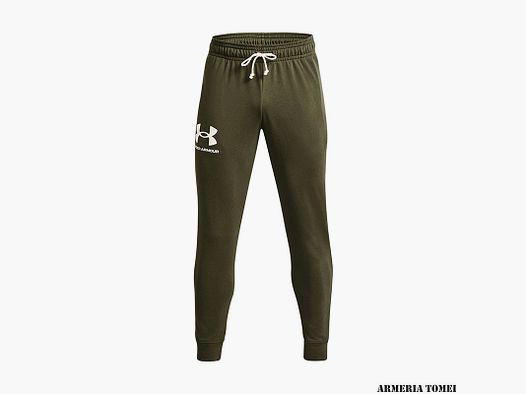 PANTALONE – UNDER ARMOUR – UOMO – JOGGER RIVAL TERRY Marine OD Green / Onyx White – 390