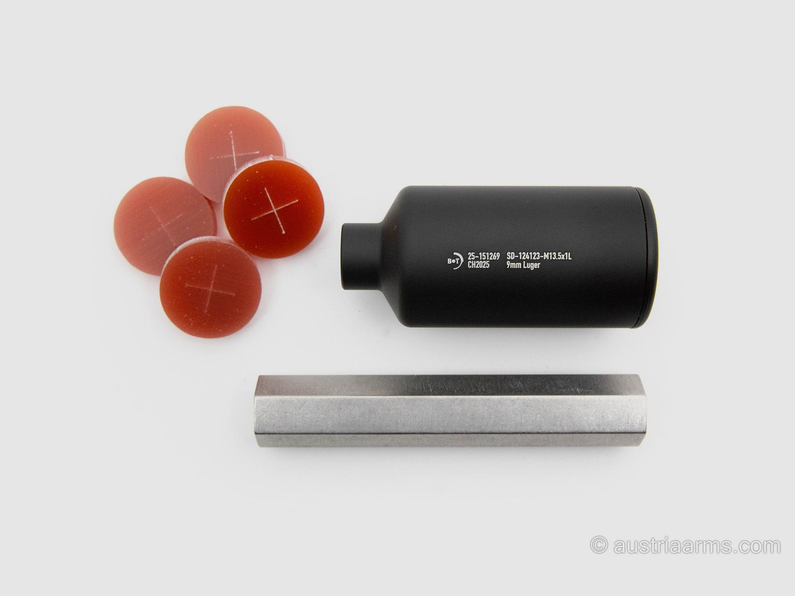 B&T Schalldämpfer Mini Jet Hush-Puppy, Kaliber 9x19mm/.32ACP, Bild 1 von 2