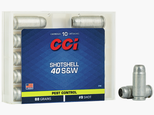CCI Shotgun Ammunition .40 S&W 5.7g Shotshell 2.00mm Pest Control