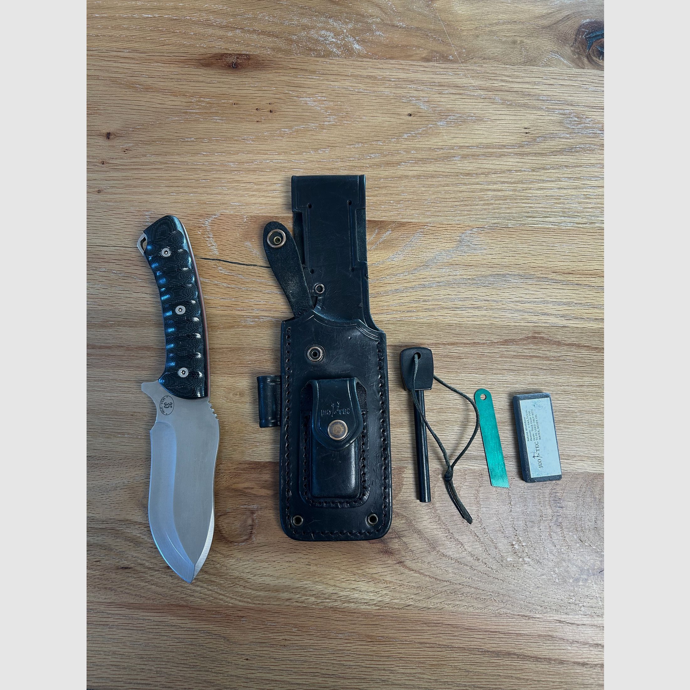 Jeo Tec Nr. 35 cuchillo de caza / cuchillo de exterior / cuchillo de supervivencia