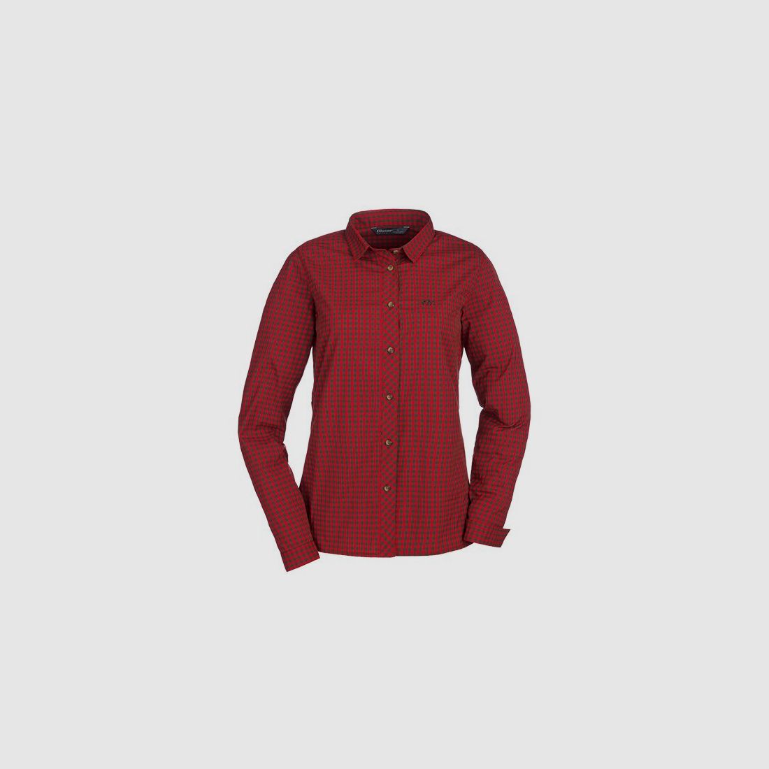 Blazer Stretch Blouse Sergia bruin / rood geruit