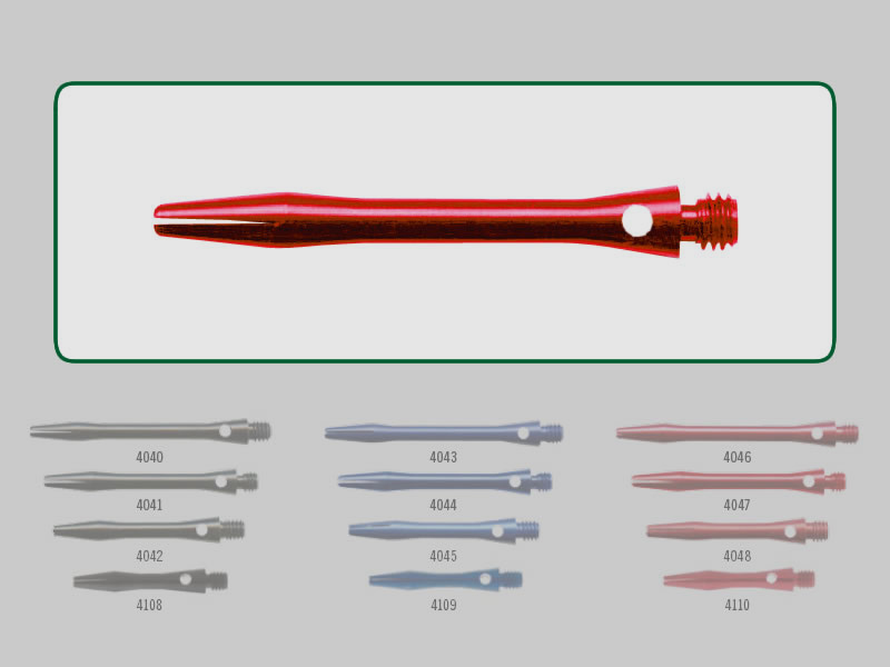 Elkadart SchĂ¤fte Alu Coloured red GrĂ¶Ăźe IN LĂ¤nge 40 mm 2Ba-Gewinde 3 StĂĽck
