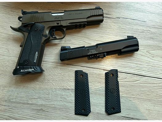 Schmeisser Hugo 5 cali 45ACP z systemem wymiennym GSG 22LR jak nowy.