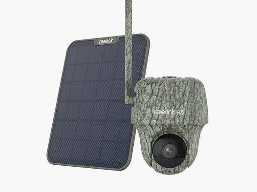 Reolink Go Ranger PT con pannello solare 4K 4G LTE fotocamera per fauna selvatica con visione a 360 gradi