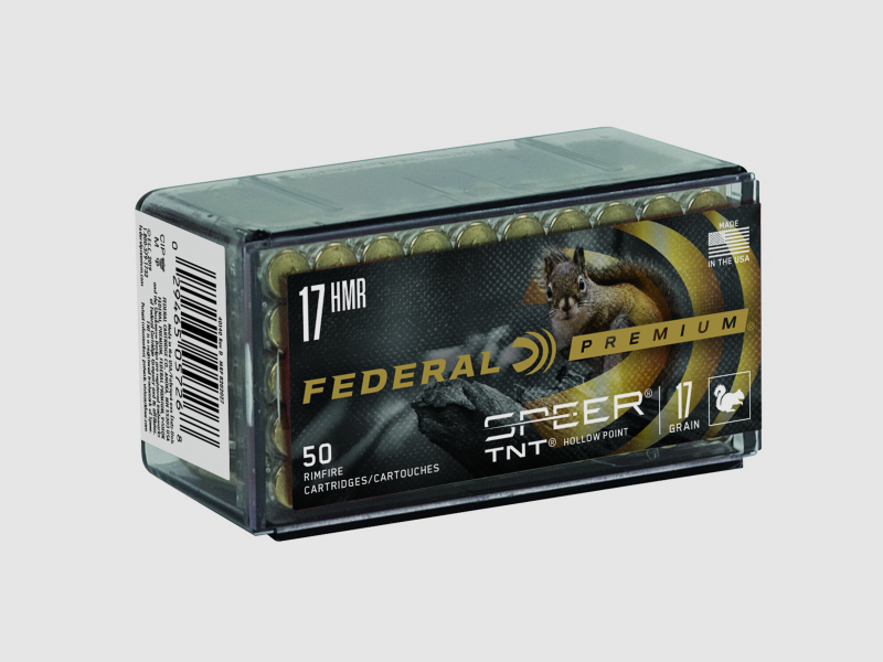 Federal Premium .17 Hmr. 17gr. Speer TNT, image 1 of 2