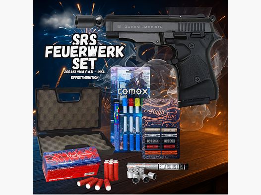 SET !!! Pistolet à blanc - Zoraki 914 - 9 mm P.A.K. y compris la mallette et 92 coups de munitions à effet/feux d'artifice