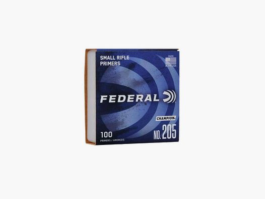 INNESCHI – FEDERAL -CHAMPION SMALL RIFLE PRIMERS NO. 205I