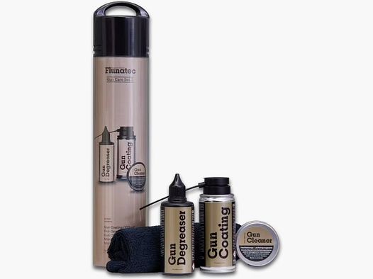 Fluna Waffenpflegeset Nr. 2 mit Degreaser, Cleaner (Laufreinigungs Paste), Coating und Mikrofasertuch (GDR100+GC100+GCL50)