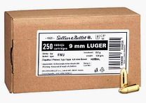 Sellier & Bellot 9mm Luger full metal jacket 8.0g/124 grs.