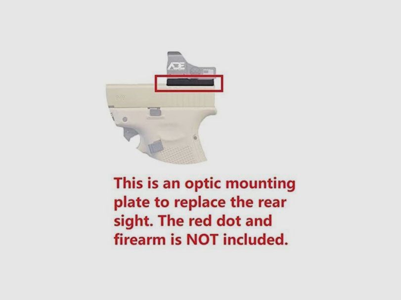 Optik Montageplatte als Kimme-Ersatz für allen nicht-MOS-Glock Modelle, kompatibel mit Shield RMS/RMSc, Bild 3 von 6