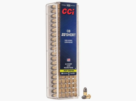 Box of 100 cartridges 22lr CCI Subsonic CB short 29 grains