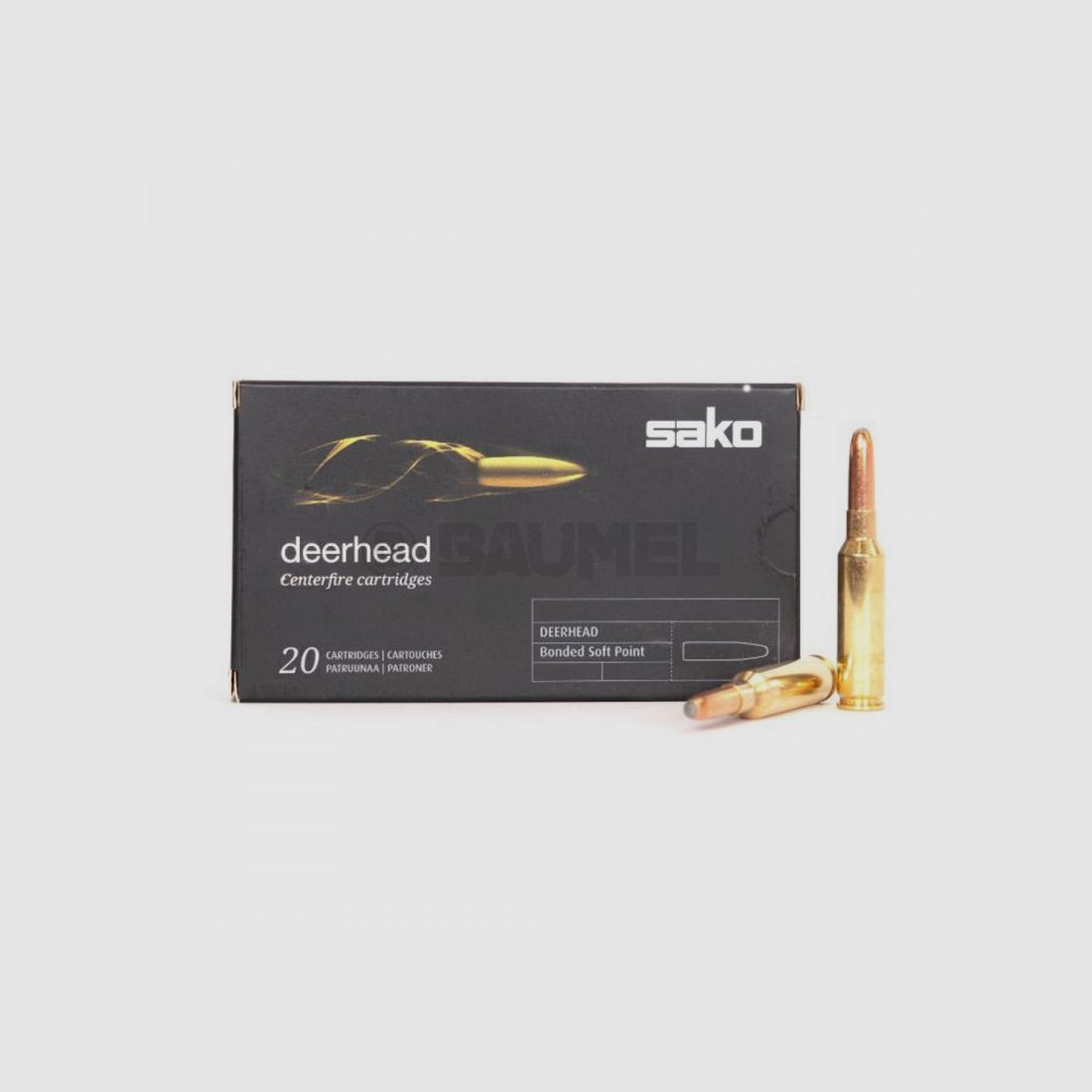 BOX OF 20 SAKO .6.5 CREEDMOOR DEERHEAD 156 GRS CARTRIDGES
