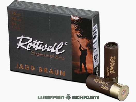 Rottweil 16/70 Jagd braun Plastik 3,0mm - 31g